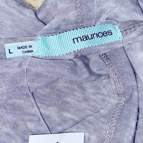 MAURICES grey long sleeve top size large new with tags - Picture 5 of 7
